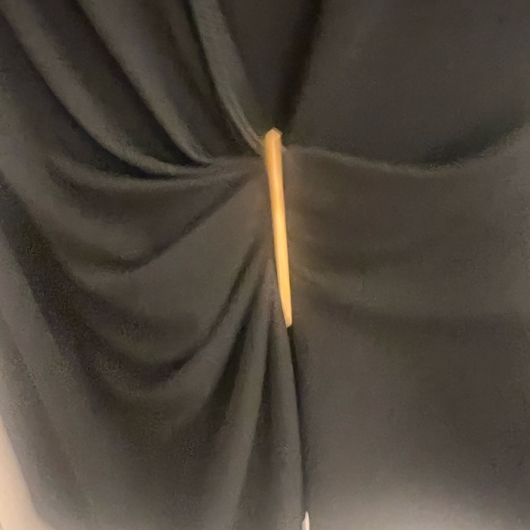 Donna Karen Black Drape Blouse - Picture 2 of 3